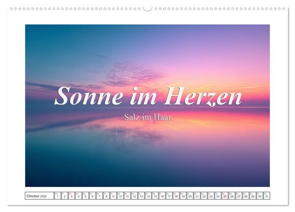 Produktbild: Frei wie das Meer (hochwertiger Premium Wandkalender 2026 DIN A2 quer), Kunstdruck in Hochglanz