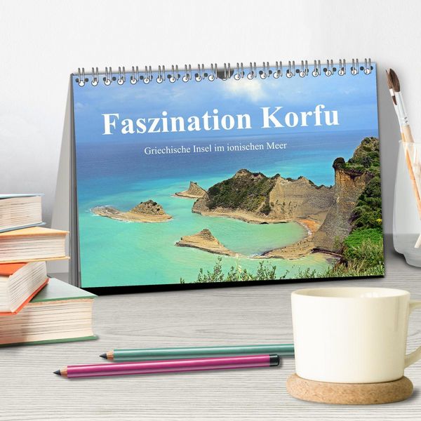 Produktbild: Faszination Korfu (Tischkalender 2026 DIN A5 quer), CALVENDO Monatskalender