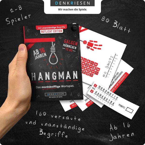Produktbild: DENKRIESEN - HANGMAN&reg; - ROTLICHT EDITION "Galgenm&auml;nnchen TO GO"