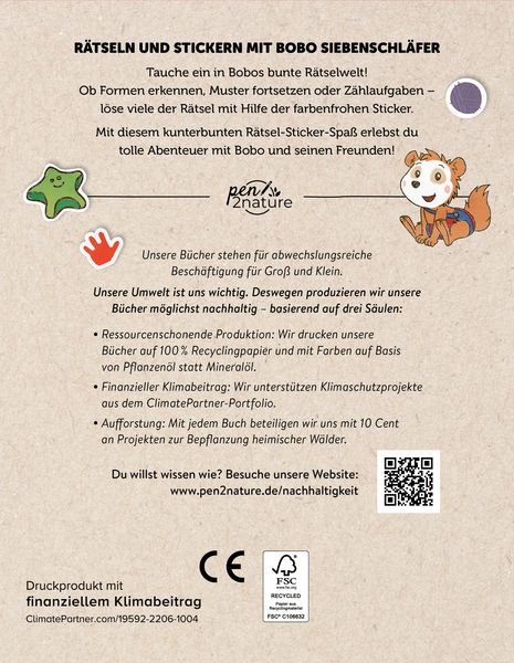 Produktbild: Bobo Siebenschl&auml;fer - Meine Sticker-R&auml;tsel