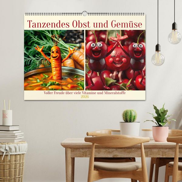 Produktbild: Tanzendes Obst und Gem&uuml;se (Wandkalender 2026 DIN A2 quer), CALVENDO Monatskalender