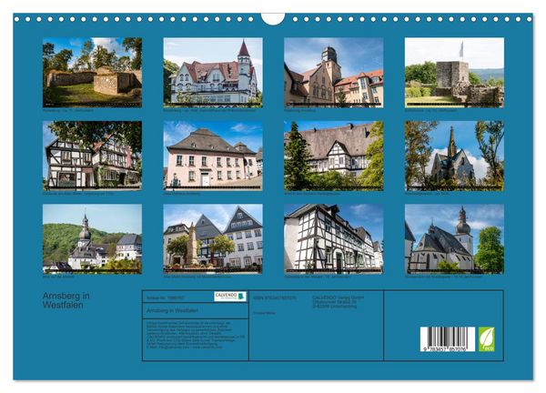Produktbild: Arnsberg in Westfalen (Wandkalender 2026 DIN A3 quer), CALVENDO Monatskalender