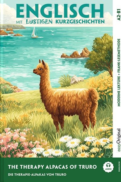 Produktbild: Englisch lernen mit lustigen Kurzgeschichten (A2-B1) - The Therapy Alpacas of Truro (+ Audio-Online)