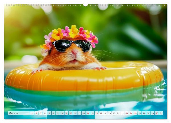 Produktbild: Hamster auf Reisen (hochwertiger Premium Wandkalender 2026 DIN A2 quer), Kunstdruck in Hochglanz