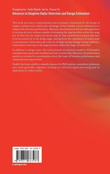 Produktbild: Advances in Adaptive Radar Detection and Range Estimation