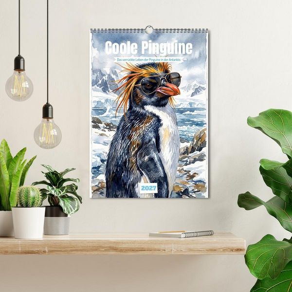 Produktbild: Coole Pinguine (Wandkalender 2027 DIN A3 hoch), CALVENDO Monatskalender
