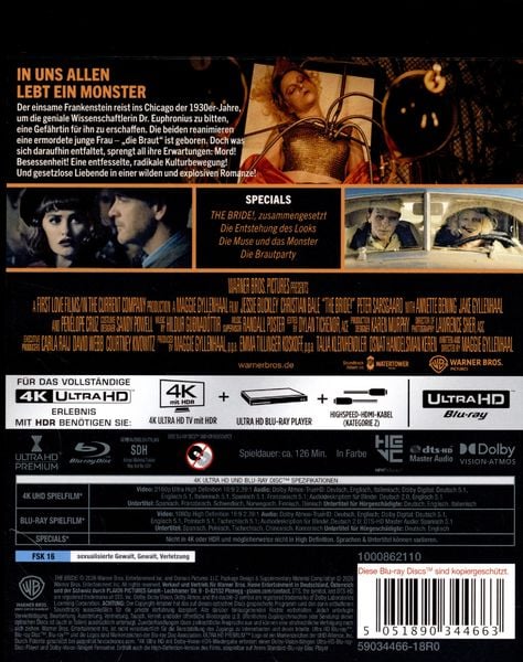 Produktbild: The Bride! - Es lebe die Braut (4K Ultra HD) (+Blu-ray)