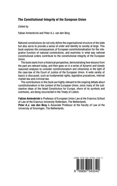 Produktbild: The Constitutional Integrity of the European Union