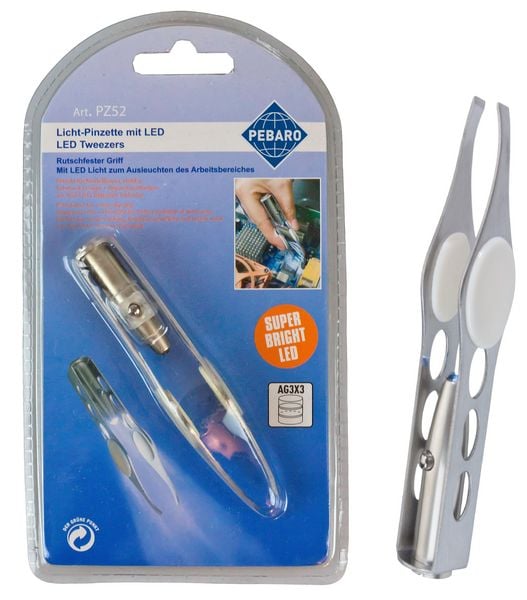 Produktbild: PEBARO PZ52 - Licht-Pinzette mit LED, 100mm, inkl. Batterien