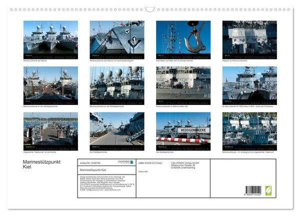 Produktbild: Marinest&uuml;tzpunkt Kiel (Wandkalender 2026 DIN A2 quer), CALVENDO Monatskalender
