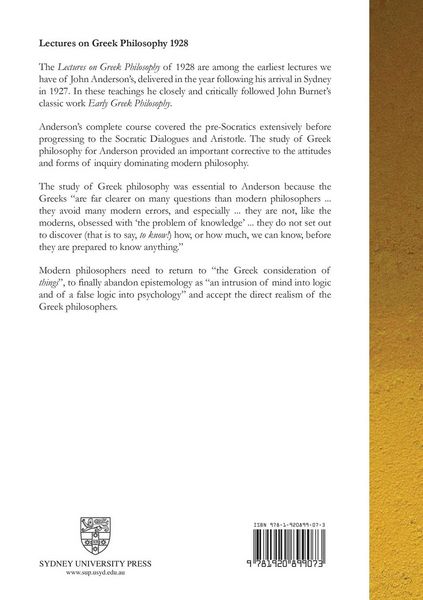 Produktbild: Lectures on Greek Philosophy 1928