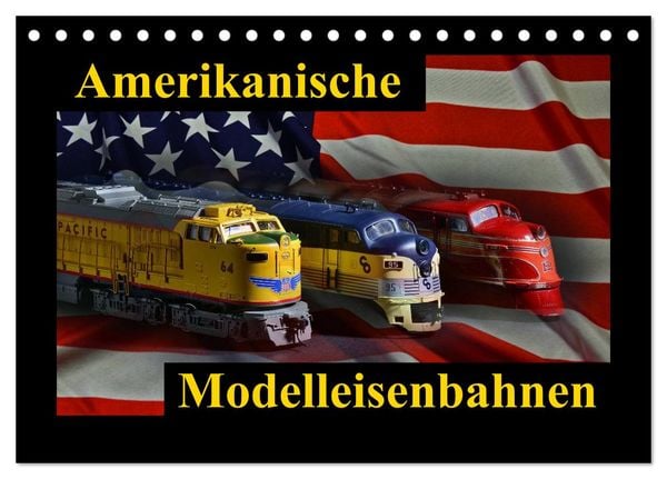 Produktbild: Amerikanische Modelleisenbahnen (Tischkalender 2026 DIN A5 quer), CALVENDO Monatskalender