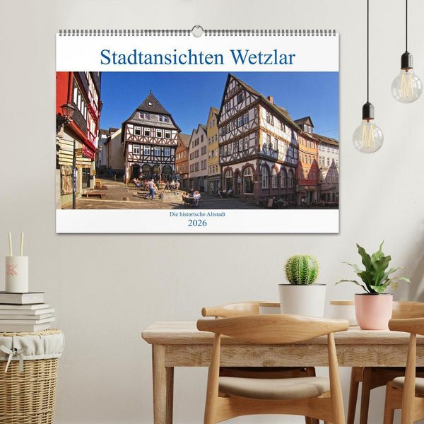 Produktbild: Stadtansichten Wetzlar, die historische Altstadt (Wandkalender 2026 DIN A2 quer), CALVENDO Monatskalender