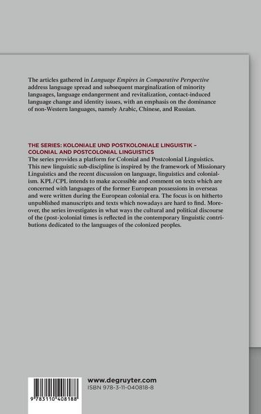 Produktbild: Language Empires in Comparative Perspective