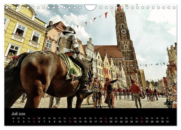 Produktbild: Landshut bei Tag und Nacht (Wandkalender 2026 DIN A4 quer), CALVENDO Monatskalender