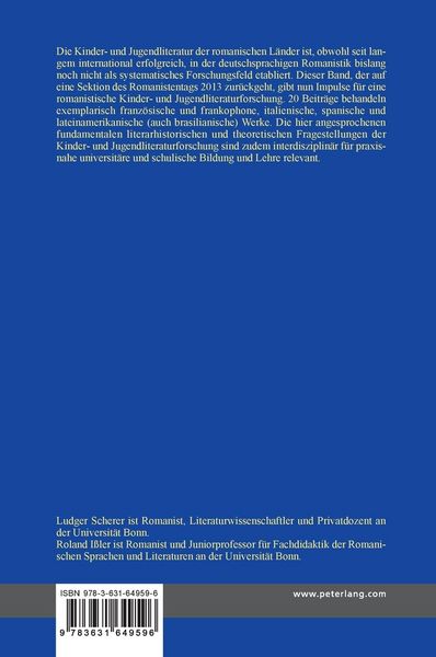 Produktbild: Kinder- und Jugendliteratur der Romania