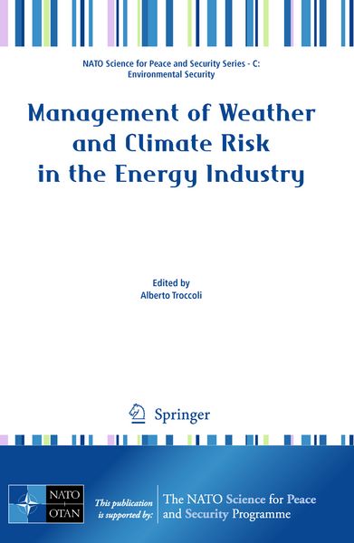 Produktbild: Management of Weather and Climate Risk in the Energy Industry