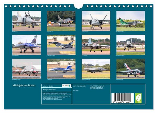 Produktbild: Milit&auml;rjets am Boden (Wandkalender 2026 DIN A4 quer), CALVENDO Monatskalender
