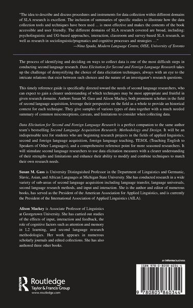 Produktbild: Data Elicitation for Second and Foreign Language Research