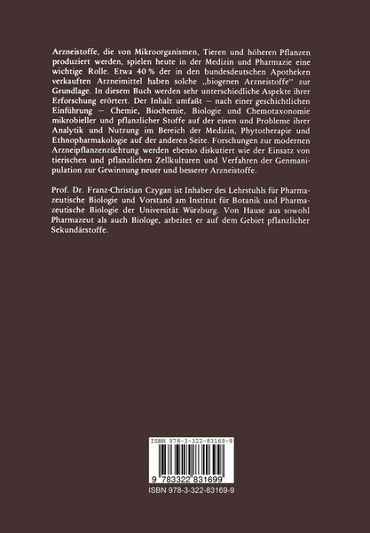 Produktbild: Biogene Arzneistoffe