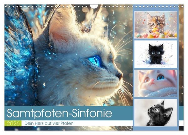 Produktbild: Samtpfoten-Sinfonie (Wandkalender 2026 DIN A3 quer), CALVENDO Monatskalender