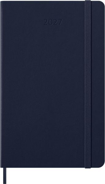 Produktbild: Moleskine 12 Monate Wochen Notizkalender 2027, Large/A5, 1 Wo = 1 Seite, rechts linierte Seite, Fester Einband, Saphir