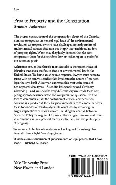 Produktbild: Private Property and the Constitution