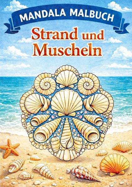 Mandala malbuch, Strand und muscheln, Taschenbuch von H. Mourits, Brave New Books, 9789465384818