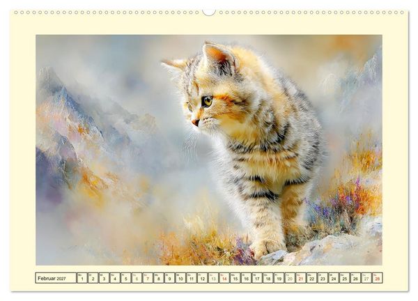 Produktbild: Wildkatzen. Europas scheue Waldbewohner (hochwertiger Premium Wandkalender 2027 DIN A2 quer), Kunstdruck in Hochglanz
