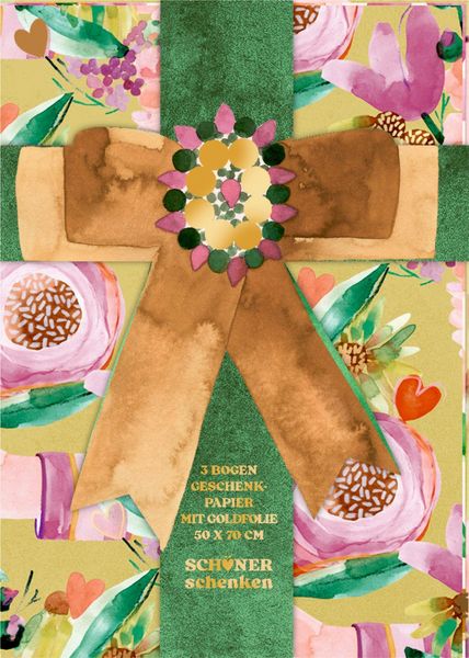 Produktbild: Geschenkpapier-Bogen mit Goldfolie &ndash; Sch&ouml;ner Schenken