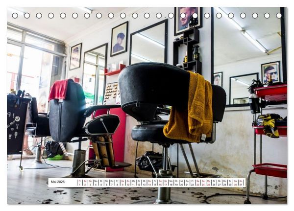 Produktbild: Friseursalons rund um den Globus (Tischkalender 2026 DIN A5 quer), CALVENDO Monatskalender
