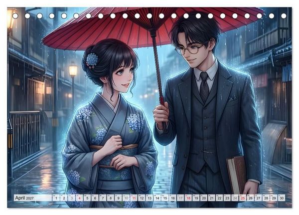 Produktbild: Meiji Mondkalender (Tischkalender 2027 DIN A5 quer), CALVENDO Monatskalender