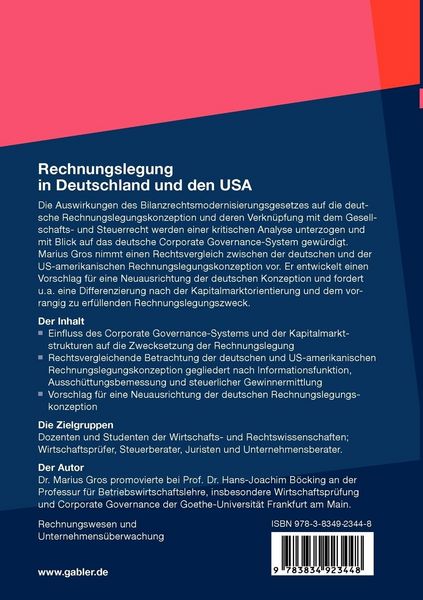 Produktbild: Rechnungslegung in Deutschland und den USA