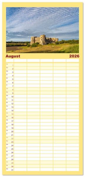 Produktbild: Familienplaner 2026 - Gro&szlig;britannien - Wales mit 5 Spalten (Wandkalender, 21 x 45 cm) CALVENDO