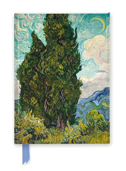 Premium Notizbuch DIN A5: Vincent van Gogh, Weizenfeld mit Zypressen, Nonbook von Flame Tree Publishing, Browntrout, 978-1-80417-649-8