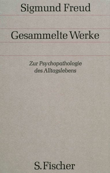 Produktbild: Zur Psychopathologie des Alltagslebens