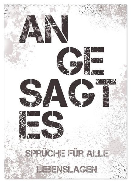 Produktbild: Angesagtes-Spr&uuml;che f&uuml;r alle Lebenslagen (Wandkalender 2026 DIN A2 hoch), CALVENDO Monatskalender