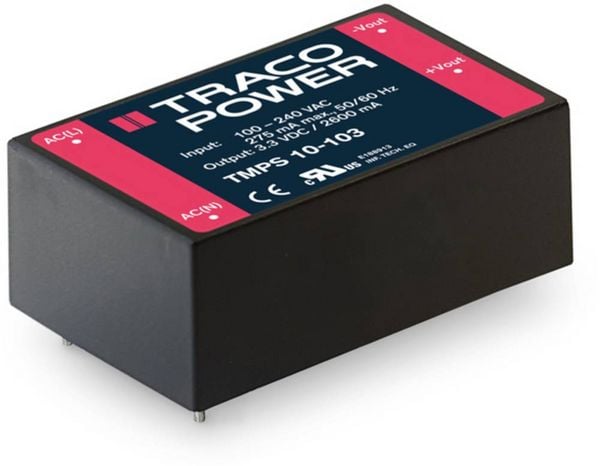 Produktbild: TracoPower TMPS 10-115 Schaltnetzteil 15 V/DC 0.66A 10W
