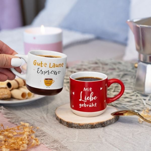 Produktbild: Espressotasse Druck GUTE LAUNE