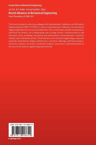 Produktbild: Recent Advances in Mechanical Engineering