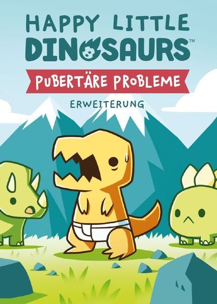 Produktbild: Unstable Games - Happy Little Dinosaurs &ndash; Erweiterung -&nbsp; Pubert&auml;re Probleme