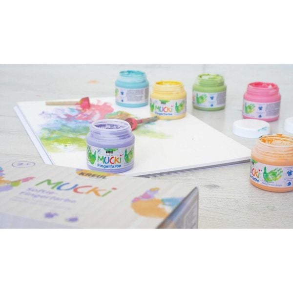 Produktbild: KREUL MUCKI Softie-Fingerfarbe Set 6 x 150 ml