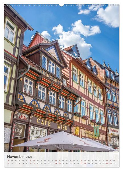 Produktbild: Wernigerode - Mittelalterliches Flair am Rande des Harzes (Wandkalender 2026 DIN A2 hoch), CALVENDO Monatskalender