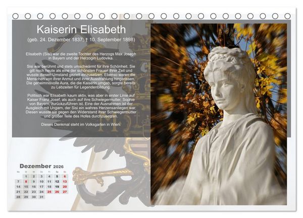Produktbild: Auf den Spuren der Habsburger (Tischkalender 2026 DIN A5 quer), CALVENDO Monatskalender