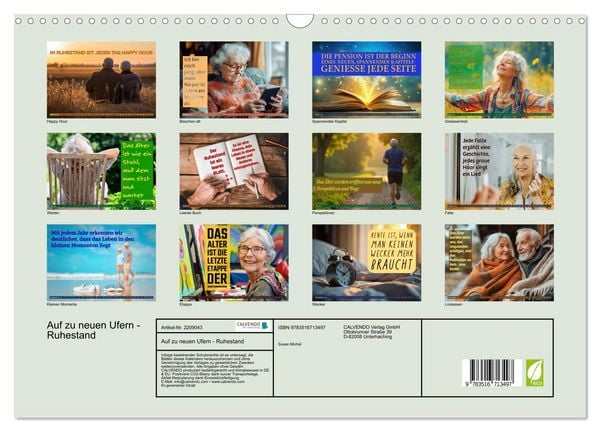 Produktbild: Auf zu neuen Ufern - Ruhestand (Wandkalender 2026 DIN A3 quer), CALVENDO Monatskalender