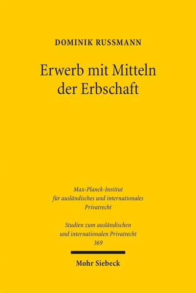 Produktbild: Erwerb mit Mitteln der Erbschaft