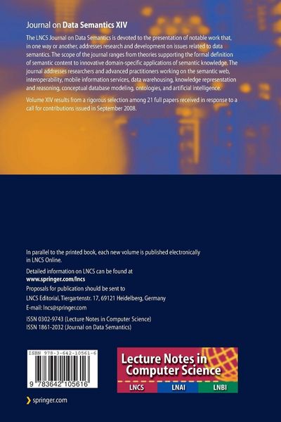 Produktbild: Journal on Data Semantics XIV