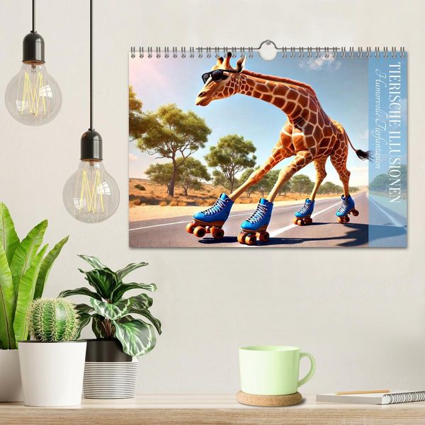 Produktbild: Tierische Illusionen - Humorvolle Tierfantasien (Wandkalender 2026 DIN A4 quer), CALVENDO Monatskalender