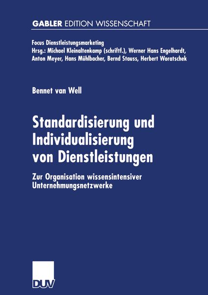 Produktbild: Standardisierung und Individualisierung von Dienstleistungen