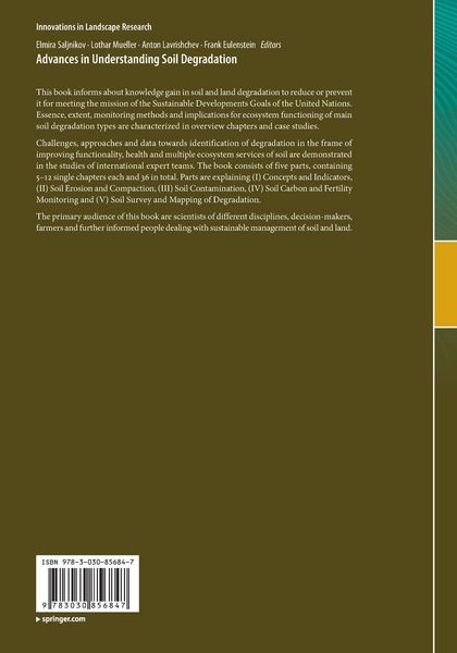 Produktbild: Advances in Understanding Soil Degradation
